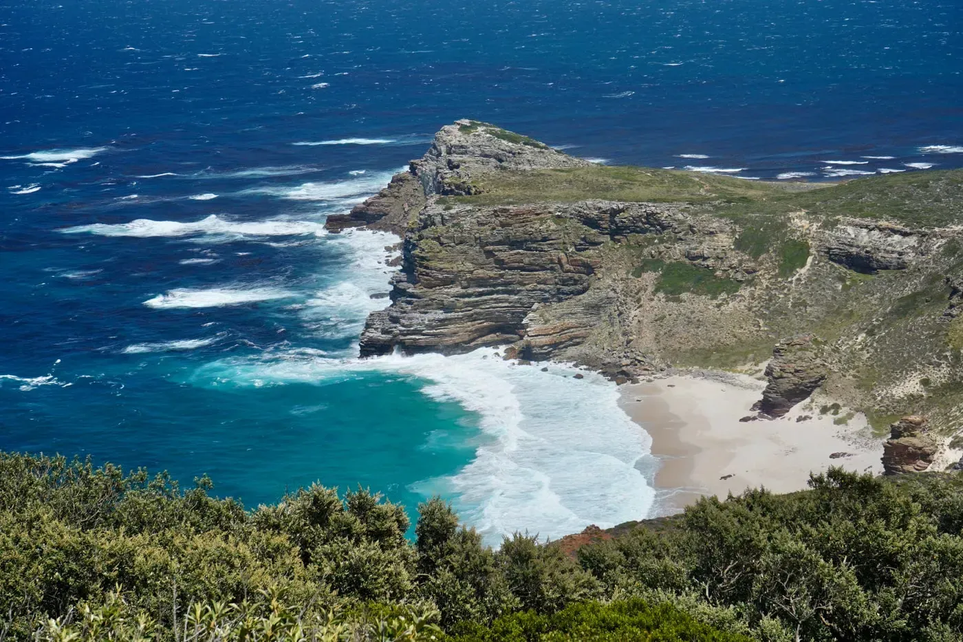 Die Klippen am Kap der Guten Hoffnung über dem Atlantik